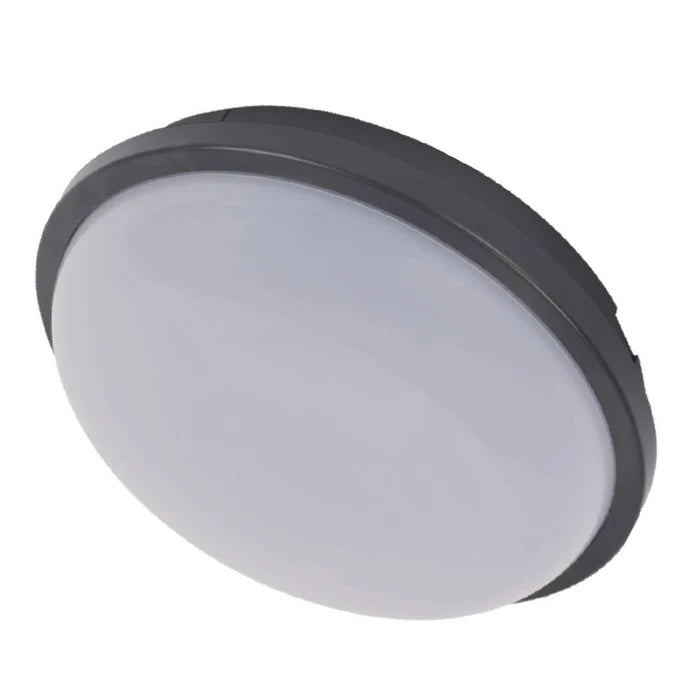 Ceiling Round Black Warm White LED Bulkhead 20 Watts — CL RD20-BK-WW