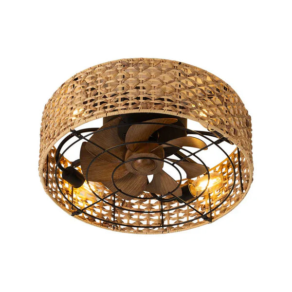 Ceiling Fan Natural Rattan Design — KD 1706