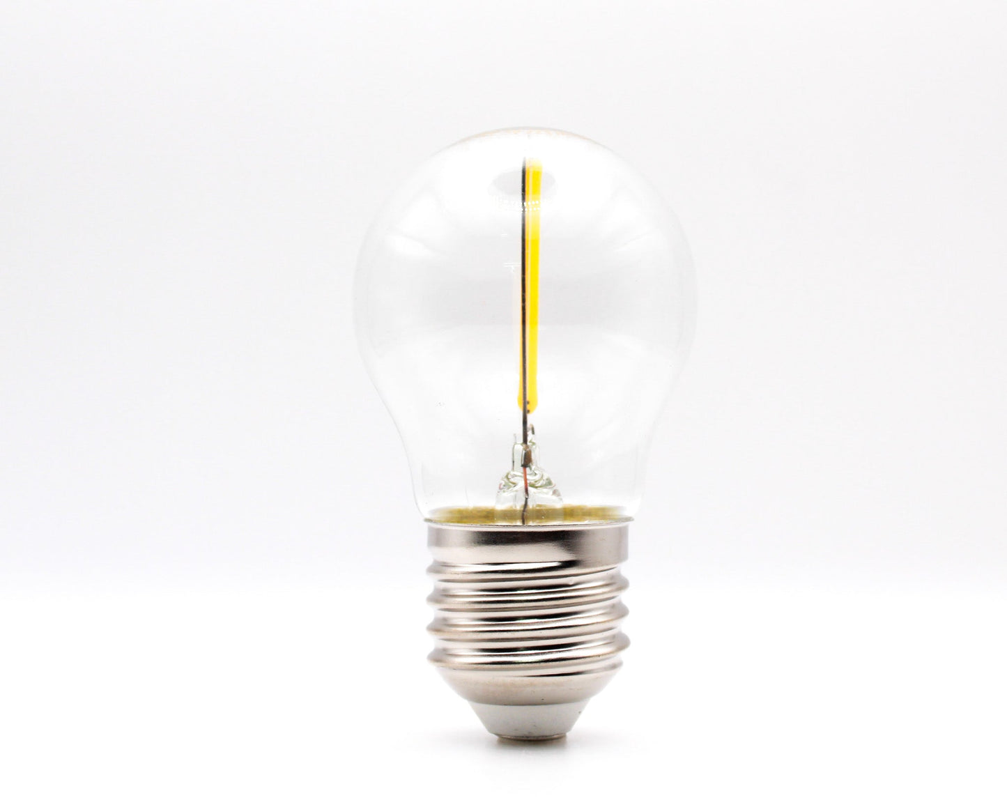 LED Bulb E27 1W Warm White Silver — LE 0127-FI-G45-WW