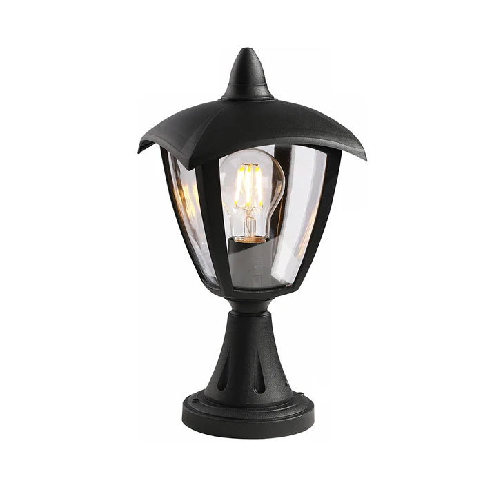 Classic Outdoor Garden Post Light E27 Black — LL 2644-910C-BK
