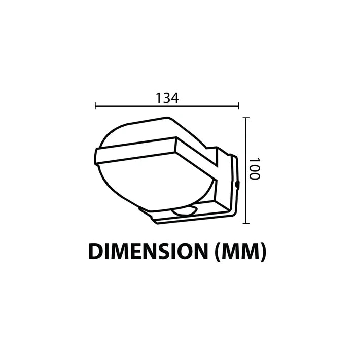 Wall Light LED 2×1W + 2×5W IP54 Warm White Black — LL 2615-54-BK-WW