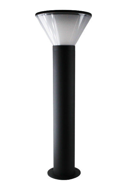 Pathway Light Cone-Shaped Garden Bollard Black — LL 7362-65-BK