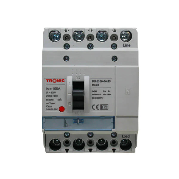MCCB Breaker 100 Amps 4 Pole — MB 0100-04-25