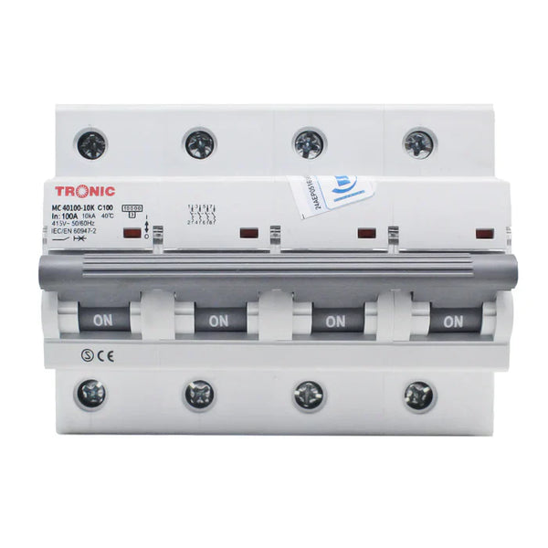 Tronic MCB TPN 100A 10K — MC 40100-10K