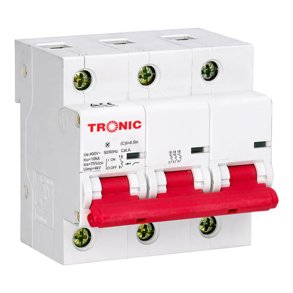 Mcb Isolator 3Pole 125A Multi-Colour Red — MC 10K125-03