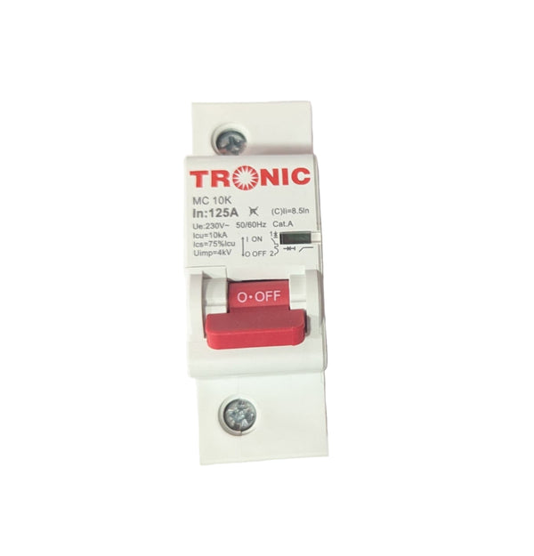 MCB – Single Pole 10KA Miniature Circuit Breaker 125A — MC 10K125