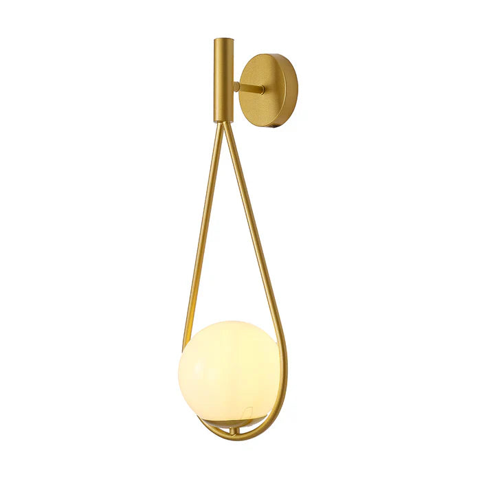 Teardrop Glass Accent Wall Light – Black/Gold Finish — PL 1166-01