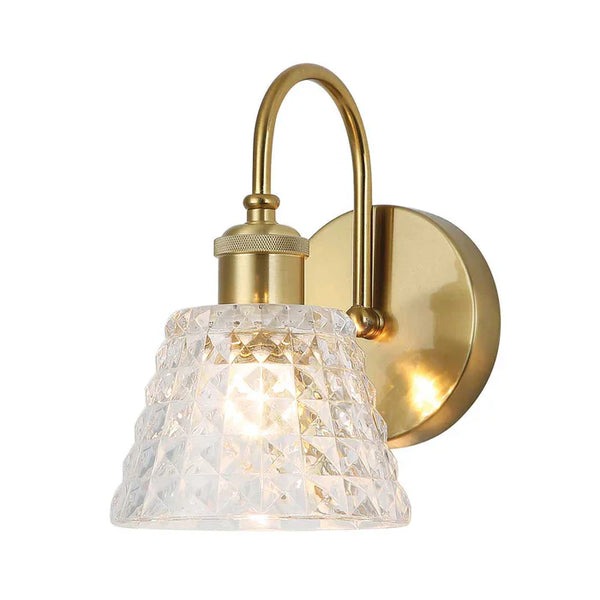 Diamond-Cut Clear Glass Wall Light — PL 2517-GL-CL