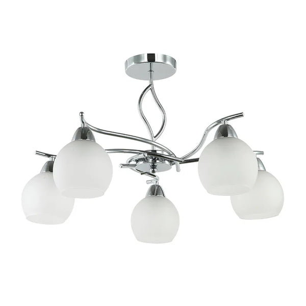 Silver & White 3-Light Pendant — PL 7013-27-03-SI