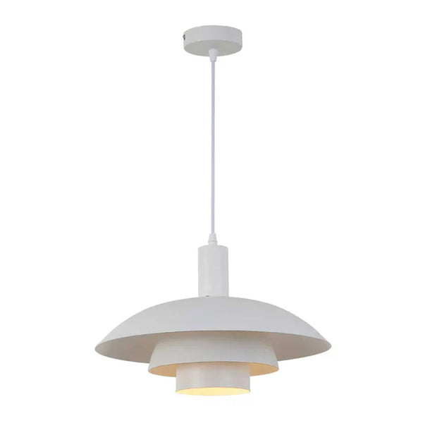 Scandinavian White Layered Dome Pendant Light — PL 7912-02-WH
