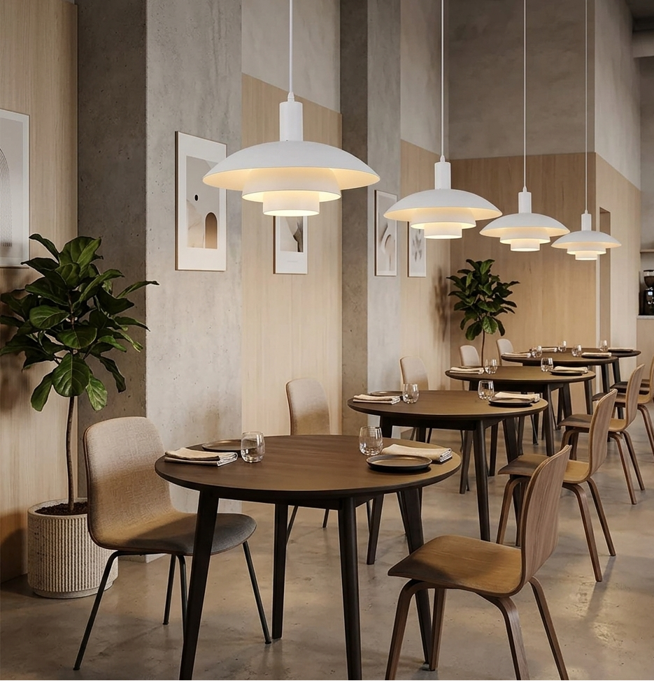 Pendant Light E27 White — PL 7912-02-WH