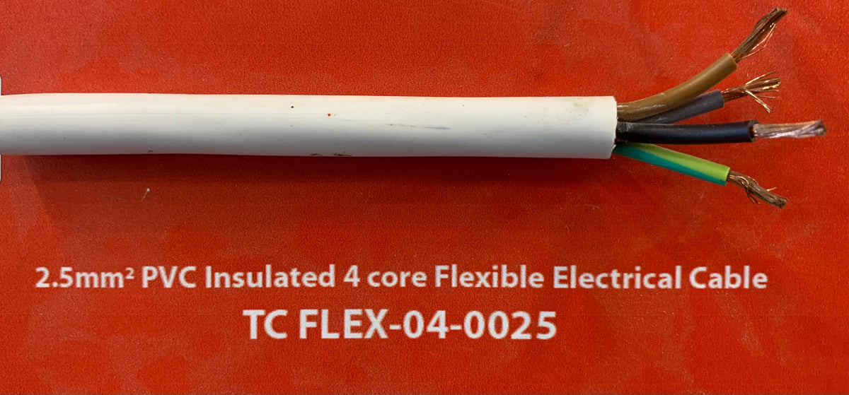 2.5mm 4Core Flexible Power Cable - Per m — MT FLEX-04-0025