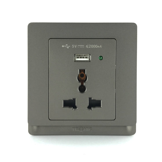 Premium Single Outlet W USB - TD Range — TD 5113-UB
