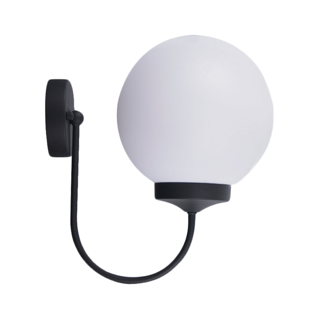 U-Shaped Black Globe Wall Light — TG GLBU-20-10
