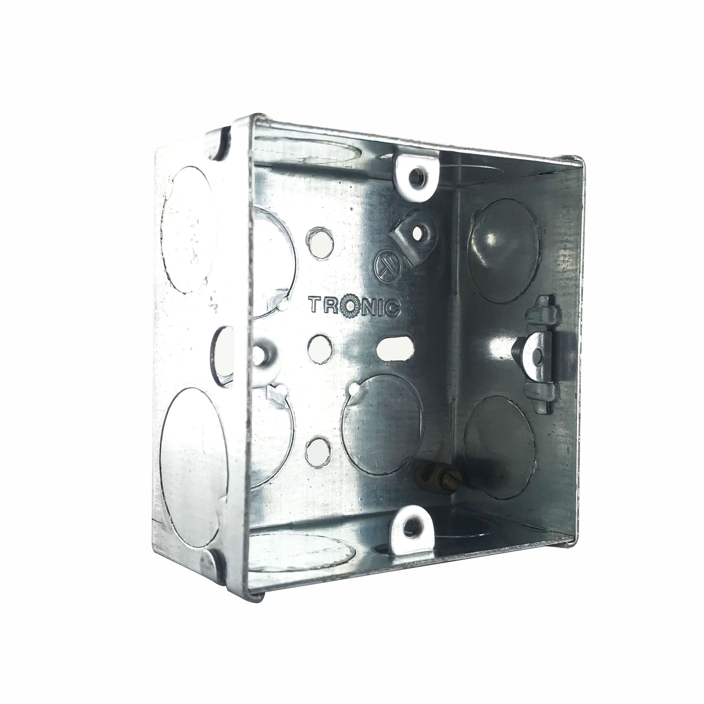 Switch Boxes Single Galvanised Iron Silver — TR 2331
