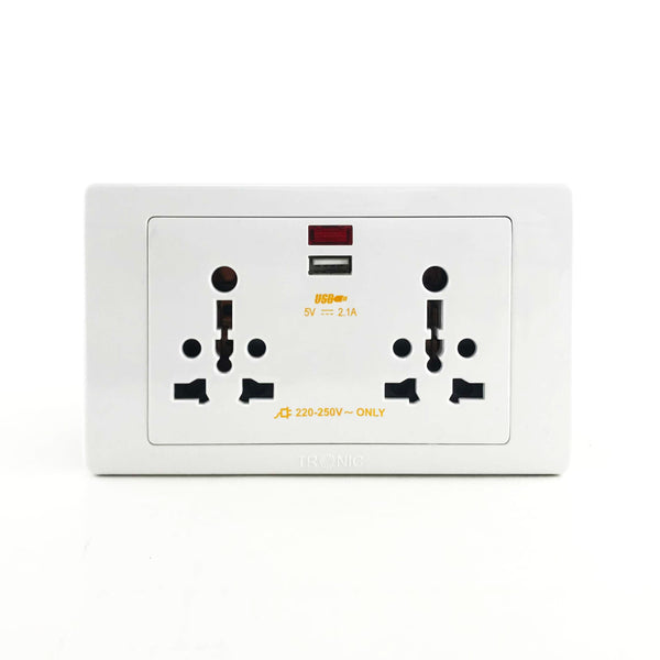 Universal Double Outlet Usb — TR 5213-UN-UB-NE
