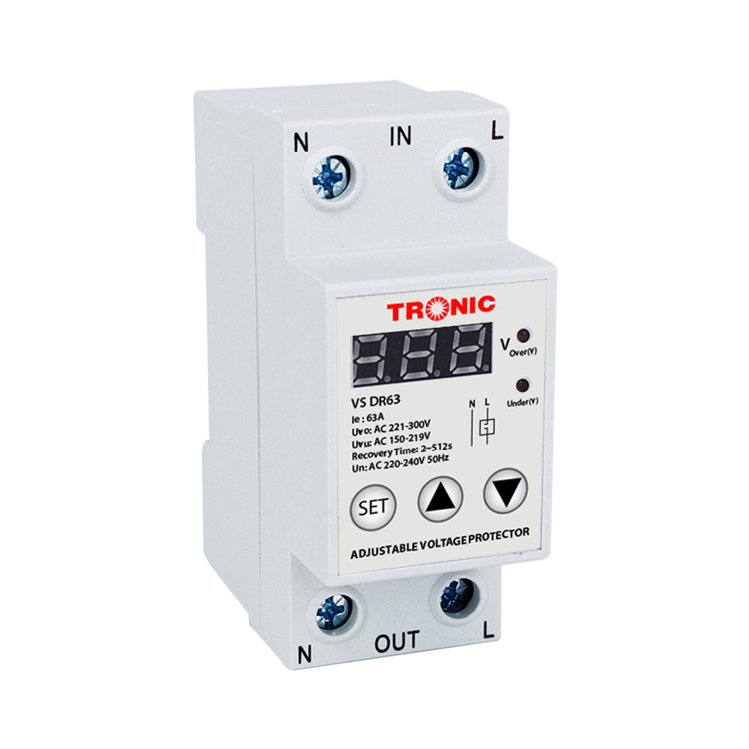 Voltage Protector Adjustable 63A — VS DR63