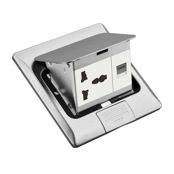 Switch Socket 13A Silver — BF POPU-06-UN