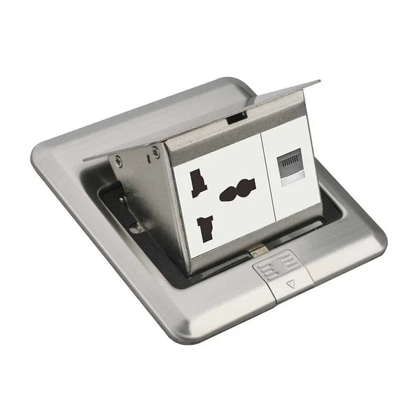 Switch Socket 13A Silver — BF POPU-07-UN