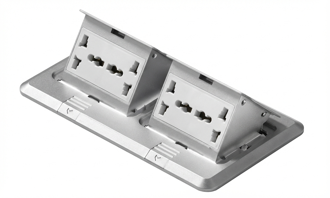 Switch Socket Tronic Pop-Up Floor Silver — BF POPU-10-UN