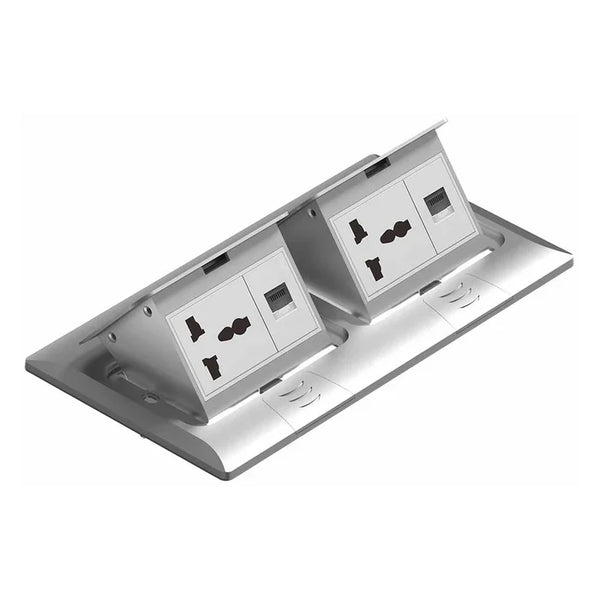 Switch Socket Dual Universal Pop-Up Silver — BF POPU-11-UN