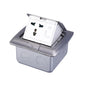 Floor Socket Single Data Port Stainless Steel — BF PU01-1010-SS