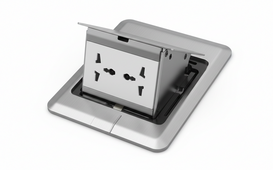 Switch Socket Tronic Pop-Up Floor Silver — BF POPU-05-UN