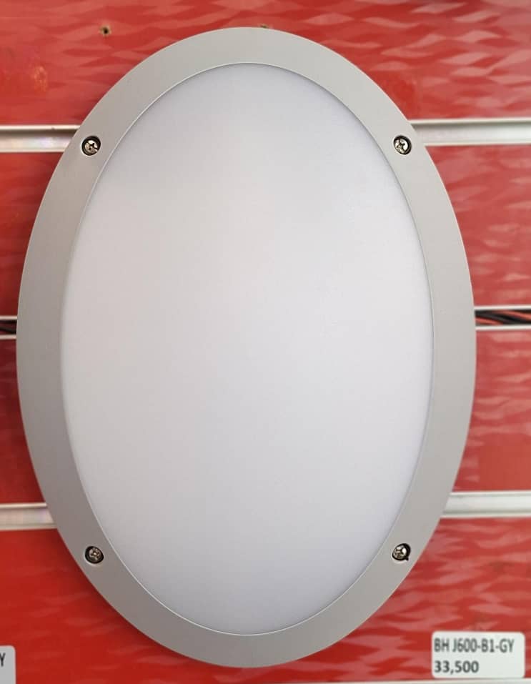 Fence Light Oval Bulkhead Black — BH J600-B1-BK