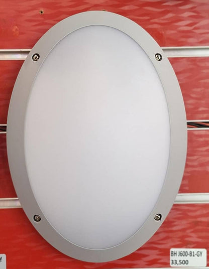 Fence Light Oval Bulkhead Black — BH J600-B1-BK