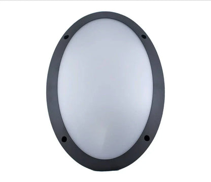 Fence Light Oval Bulkhead Black — BH J600-B1-BK