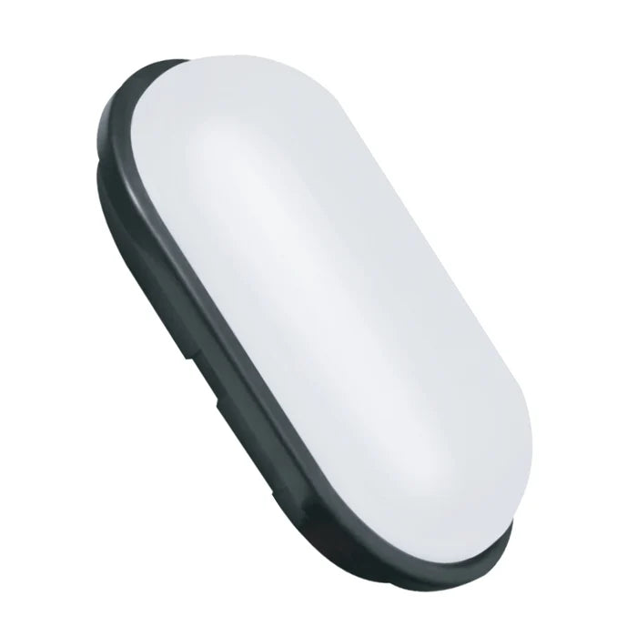 Bulkhead Light Oval LED 20W Daylight Black — CL OV02-20-BK-DL