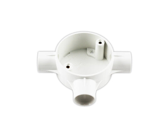 Junction Box Conduit White — CP JUN3-20-WH