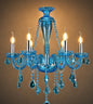 Blue Crystal Chandelier Light LED 40W Blue — WH 2614-0406-BL