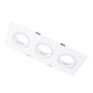 Recessed Gypsum Light Three Way Rectangular White — FI DOMI-8024