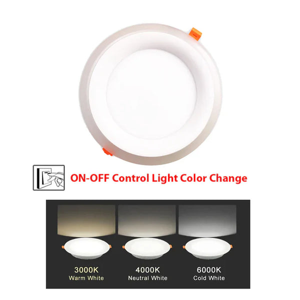 Recessed Gypsum Light Tri-Colour White — ILU DLDR-24-TC