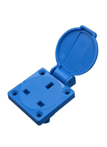 Panel Mounted Socket 13A Blue — PS BS3P-13-44