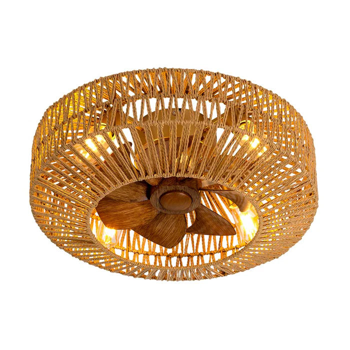 Ceiling Fan Woven-Style Natural Fiber — KD 1704