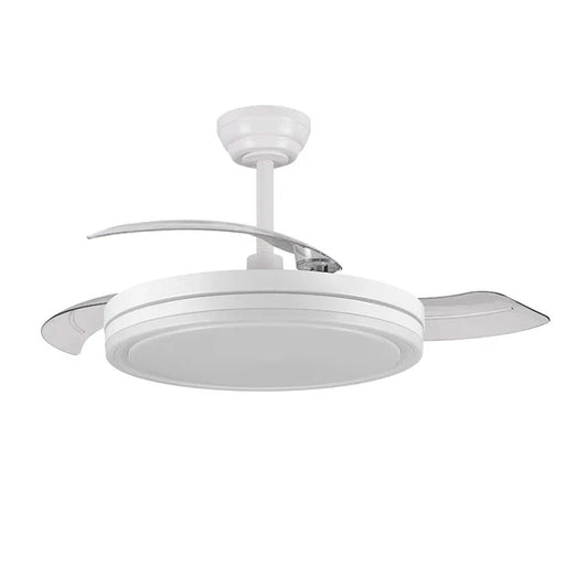 Ceiling Fan Retractable Blade Led White — KD 1707-WH