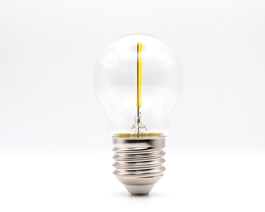 LED Bulb E27 1W Warm White Silver — LE 0127-FI-G45-WW
