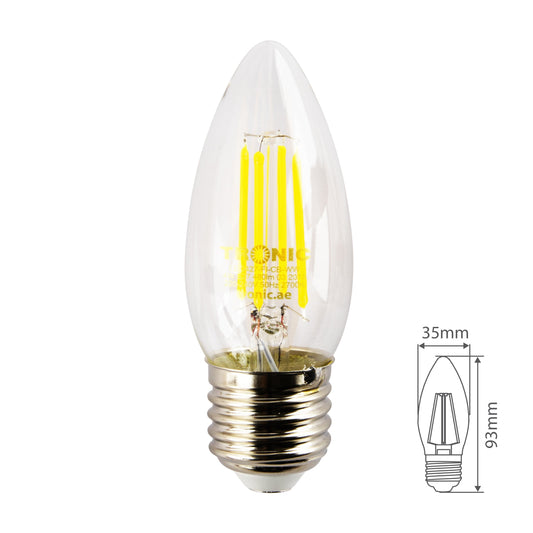 Candle Filament 4W Warm White — LE 0427-FI-CB-WW