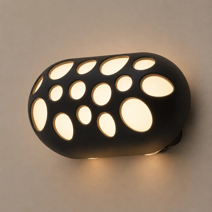 Wall Light LED 4×1W + 3W IP54 Warm White Black — LL 2614-54-BK-WW