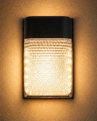 Wall Light LED 12W IP54 Warm White Black — LL 2623-44-BK-WW
