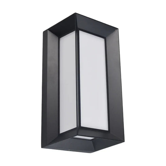 Wall Light Aluminium Angular Lantern Black — LL 5006-BK