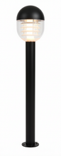 Ground Post Modern Square-Base Outdoor Black — LL 7354-10-BK