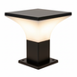 Garden Light Modern Square Post/Pillar Black — LL 7482-20-BK