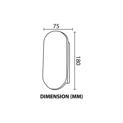Wall Light LED 2×1W + 5W IP54 Warm White Black — LL 2611-54-BK-WW