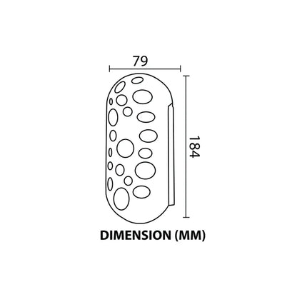 Wall Light LED 2×1W + 5W IP54 Warm White Black — LL 2612-54-BK-WW