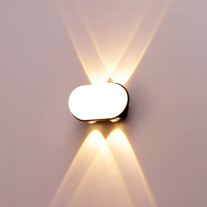 Wall Light LED 4×1W + 3W IP54 Warm White Black — LL 2613-54-BK-WW