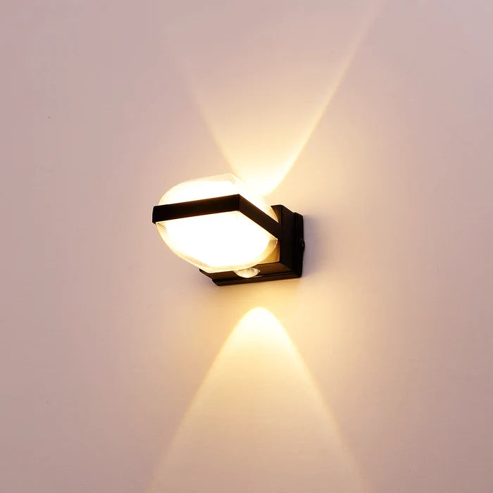 Wall Light LED 2×1W + 2×5W IP54 Warm White Black — LL 2615-54-BK-WW