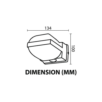 Wall Light LED 2×1W + 2×5W IP54 Warm White Black — LL 2615-54-BK-WW